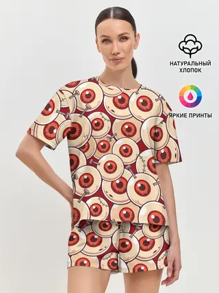 Женская пижама с шортами / Zombie Глаза