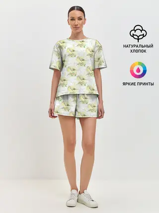 Женская пижама с шортами / Маленькие птички