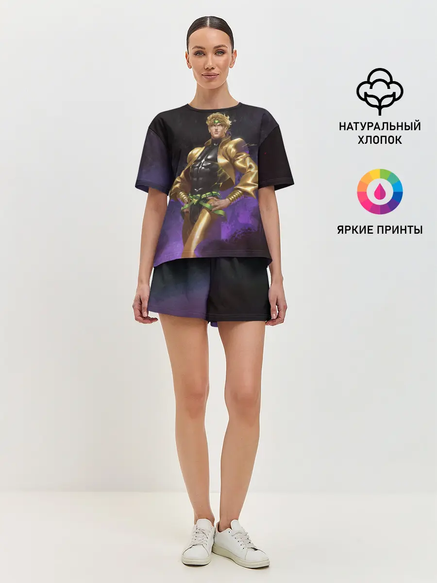 Женская пижама с шортами / Дио Брандо Космический из ДЖО джо