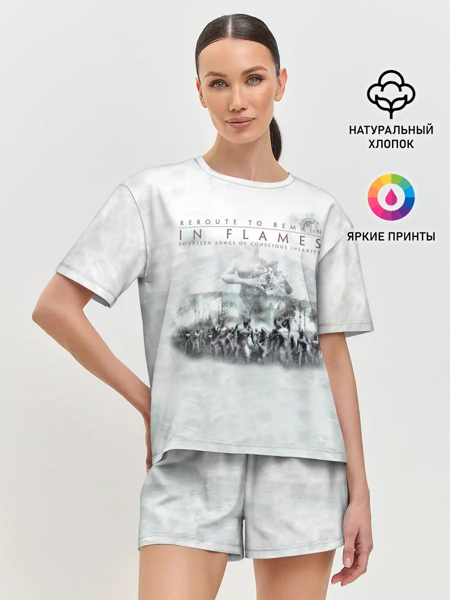 Женская пижама с шортами / Reroute to Remain - In Flames