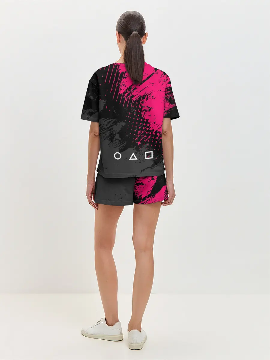 Женская пижама с шортами / Игра в кальмара | Логотип из интро