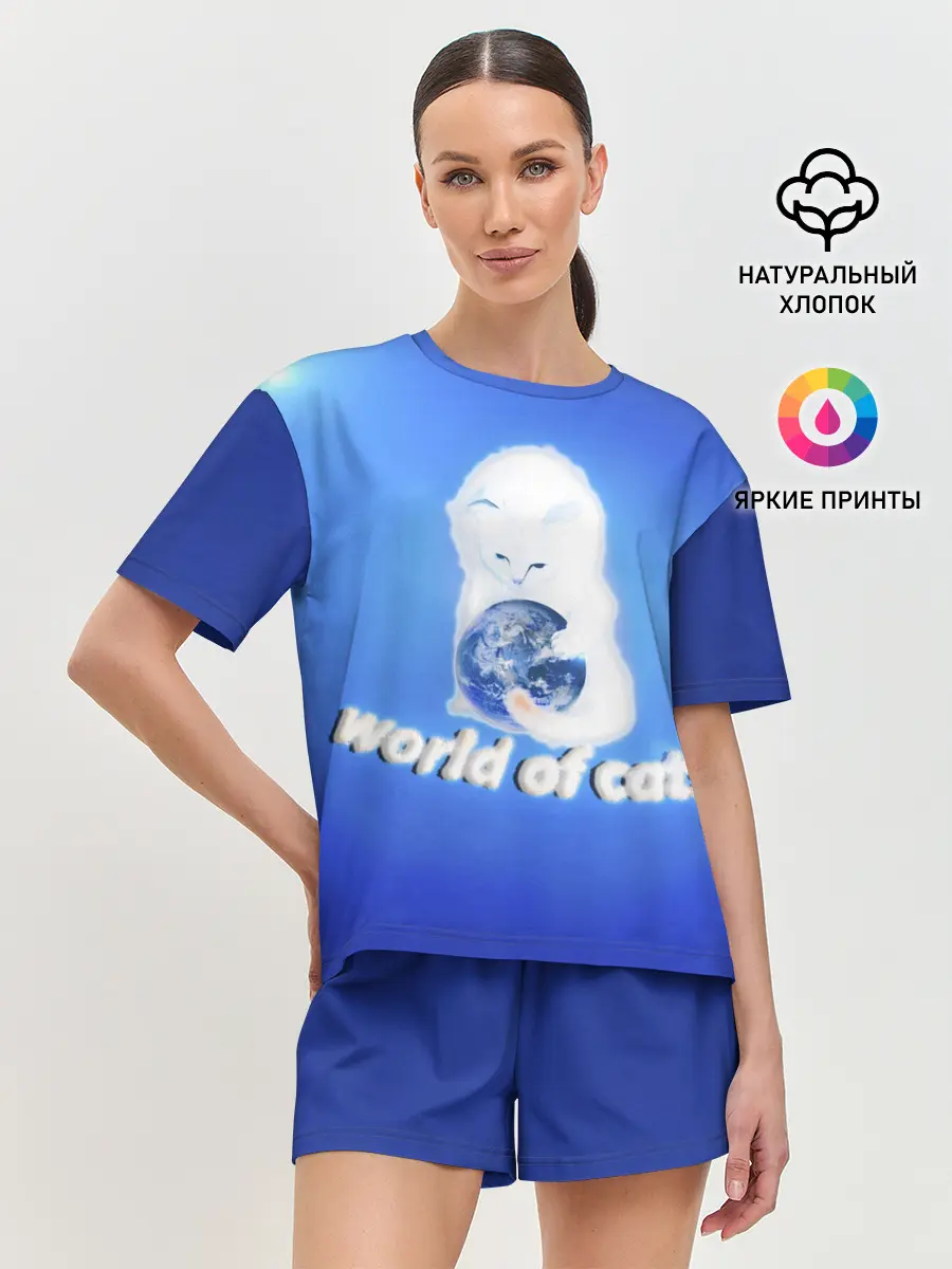 Женская пижама с шортами / World of Cats