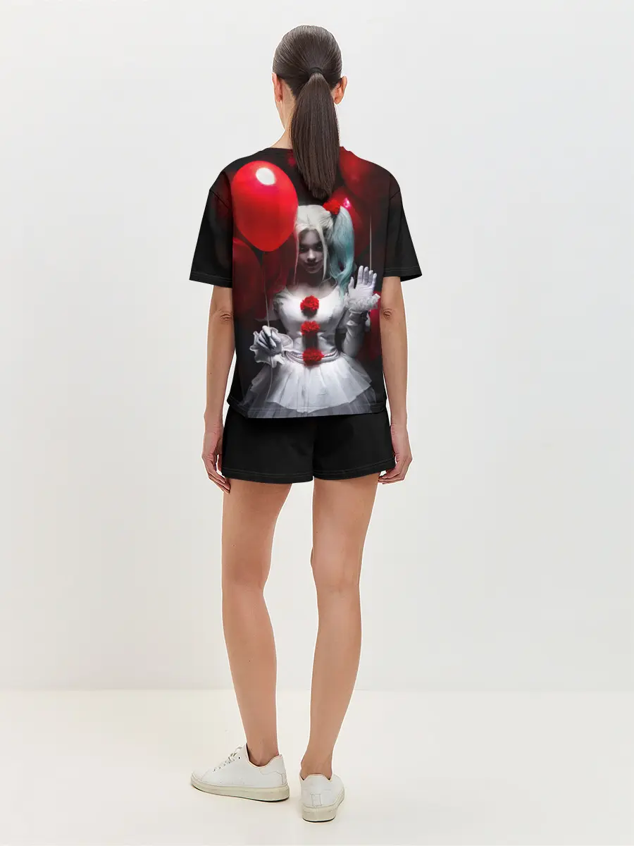 Женская пижама с шортами / Плохая девочка с красными шарами