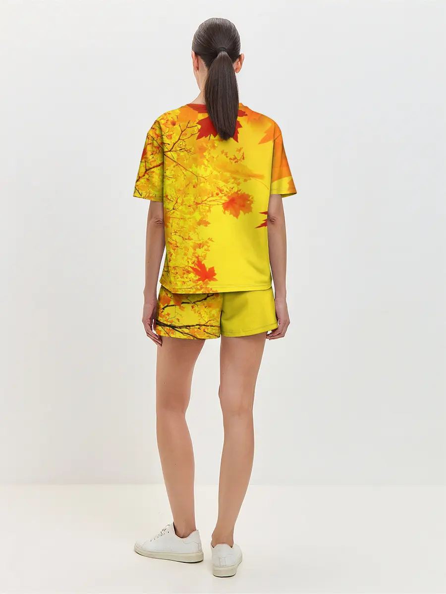 Женская пижама с шортами / ОСЕННИЕ ЦВЕТА | ЗОЛОТАЯ ОСЕНЬ