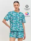 Женская пижама с шортами / Снежный Дизайн
