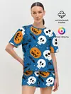 Женская пижама с шортами / ЧЕРЕПА И ТЫКВЫ | HALLOWEEN