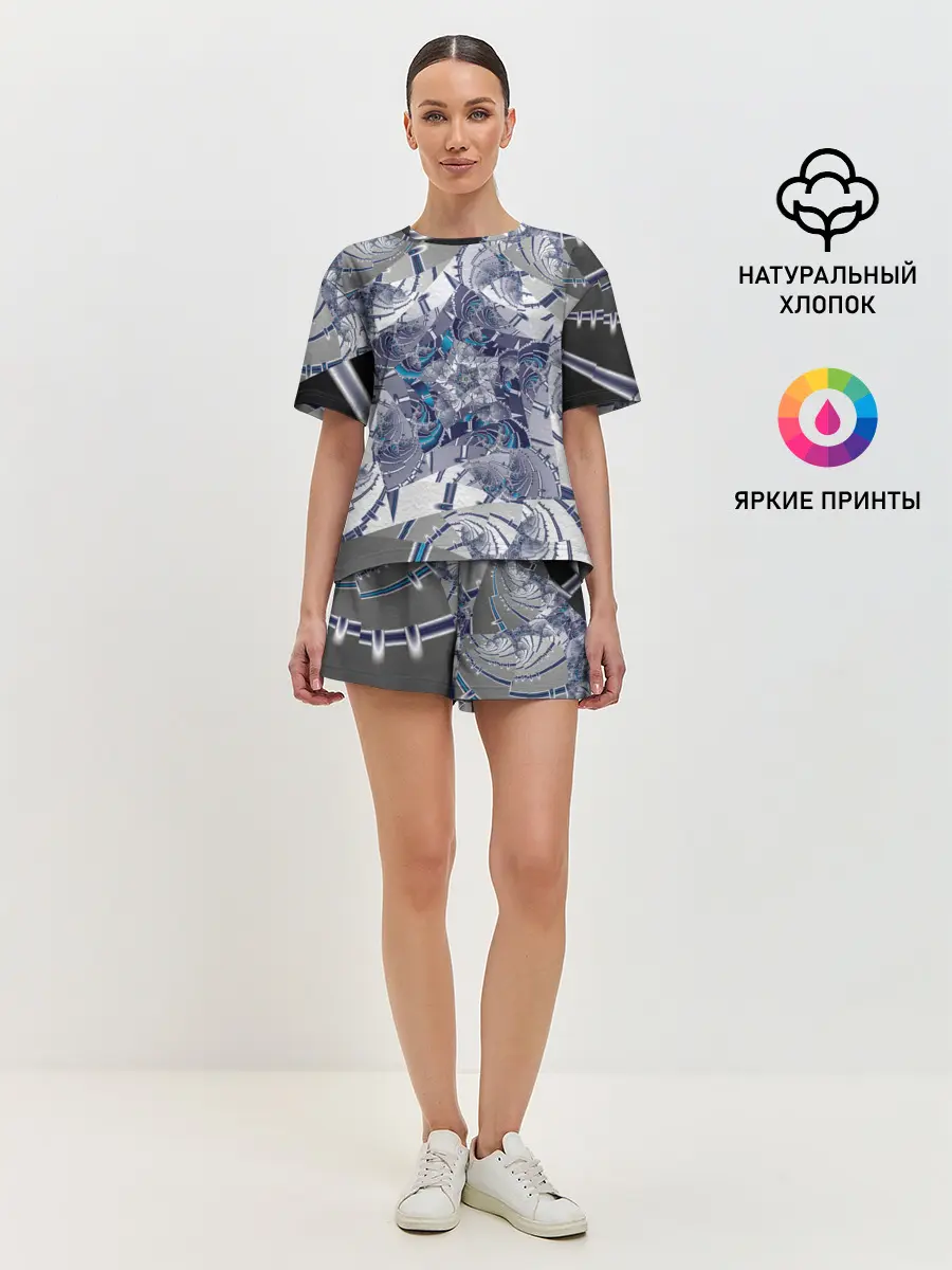 Женская пижама с шортами / Абстракция 499