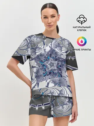 Женская пижама с шортами / Абстракция 499