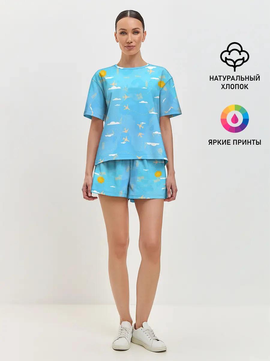 Женская пижама с шортами / мое путешествие