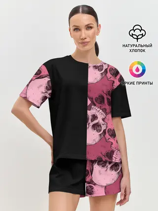 Женская пижама с шортами / Dark and Skull