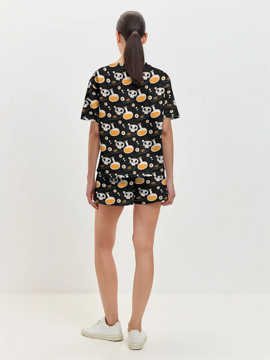 Женская пижама с шортами / Patern Halloween 15