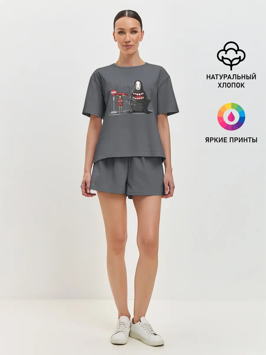 Женская пижама с шортами / Тихиро и Каонаси Унесённые призраками