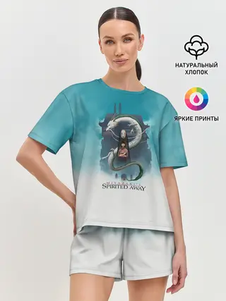 Женская пижама с шортами / Каонаси и Хаку Унесённые призраками