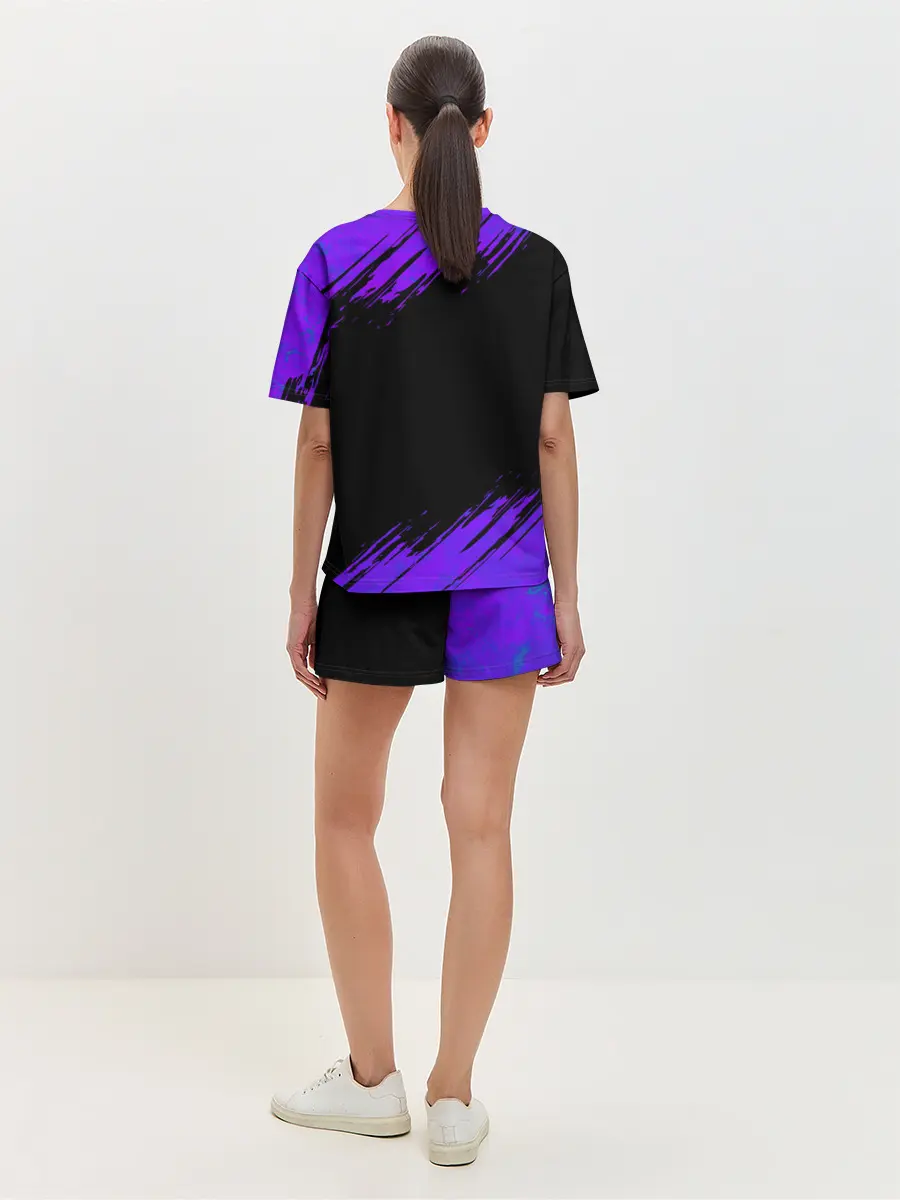 Женская пижама с шортами / ВЕДЬМА КОЛДУЕТ НАД ТЫКВОЙ