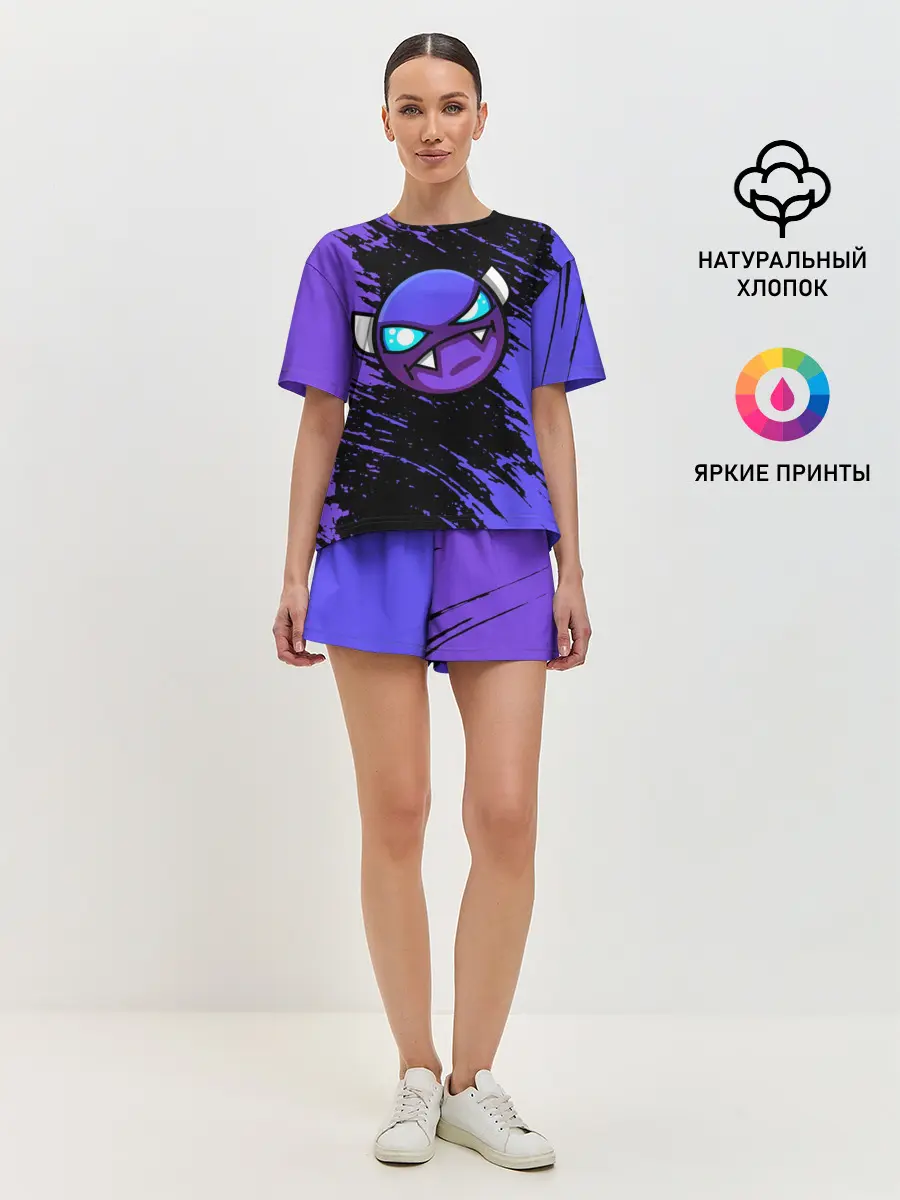Женская пижама с шортами / Геометри Даш | Geometry Dash