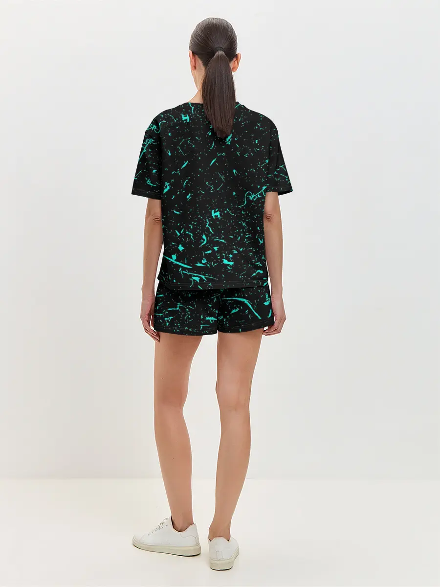 Женская пижама с шортами / Geometry Dash скин