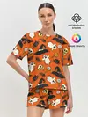 Женская пижама с шортами / Хэллоуинские шалости