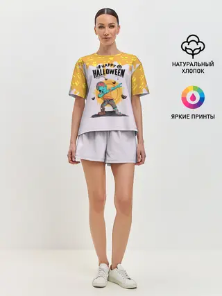Женская пижама с шортами / Dab Zombie Halloween