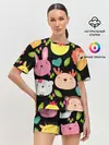 Женская пижама с шортами / Головы милых животных