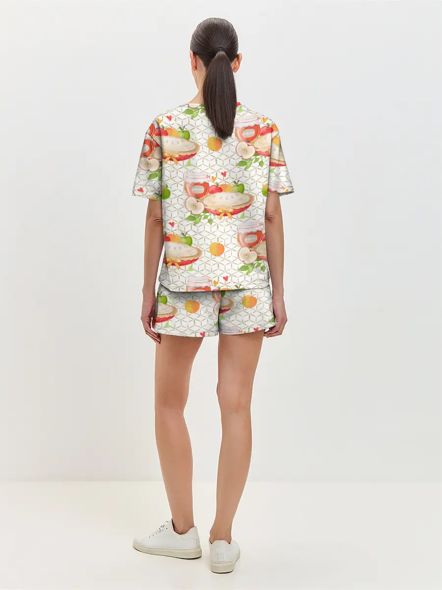 Женская пижама с шортами / Яблочный пирог