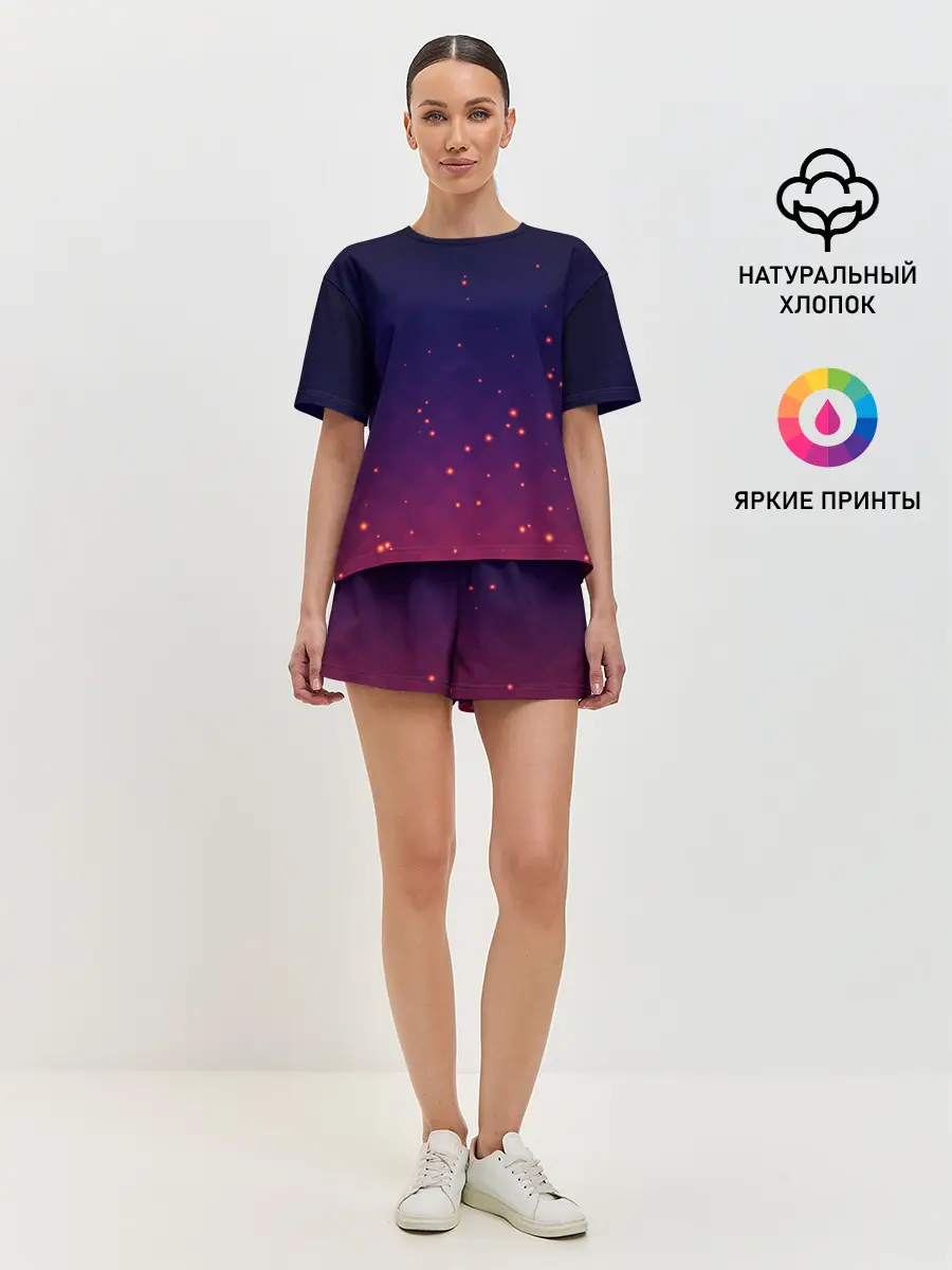 Женская пижама с шортами / Gradient background