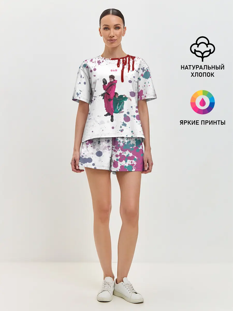 Женская пижама с шортами / SQUID GAME | ИГРА В КАЛЬМАРА