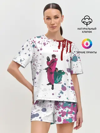 Женская пижама с шортами / SQUID GAME | ИГРА В КАЛЬМАРА