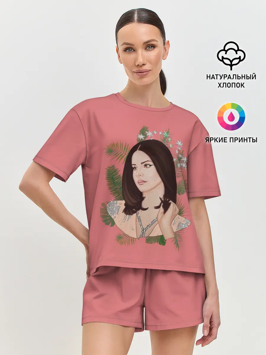 Женская пижама с шортами / Нарисованная Лана