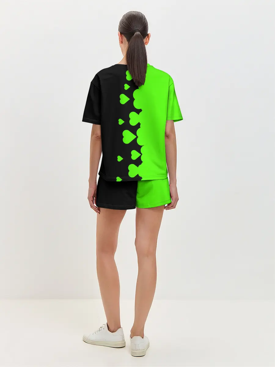 Женская пижама с шортами / Любовь Эндермена и Крипера Майнкрафт