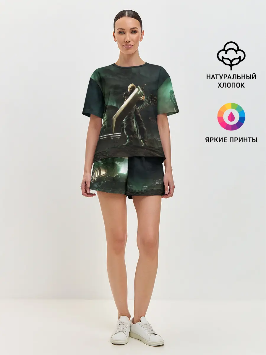 Женская пижама с шортами / Клауд Страйф FF7