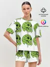 Женская пижама с шортами / Кислотный Череп!)