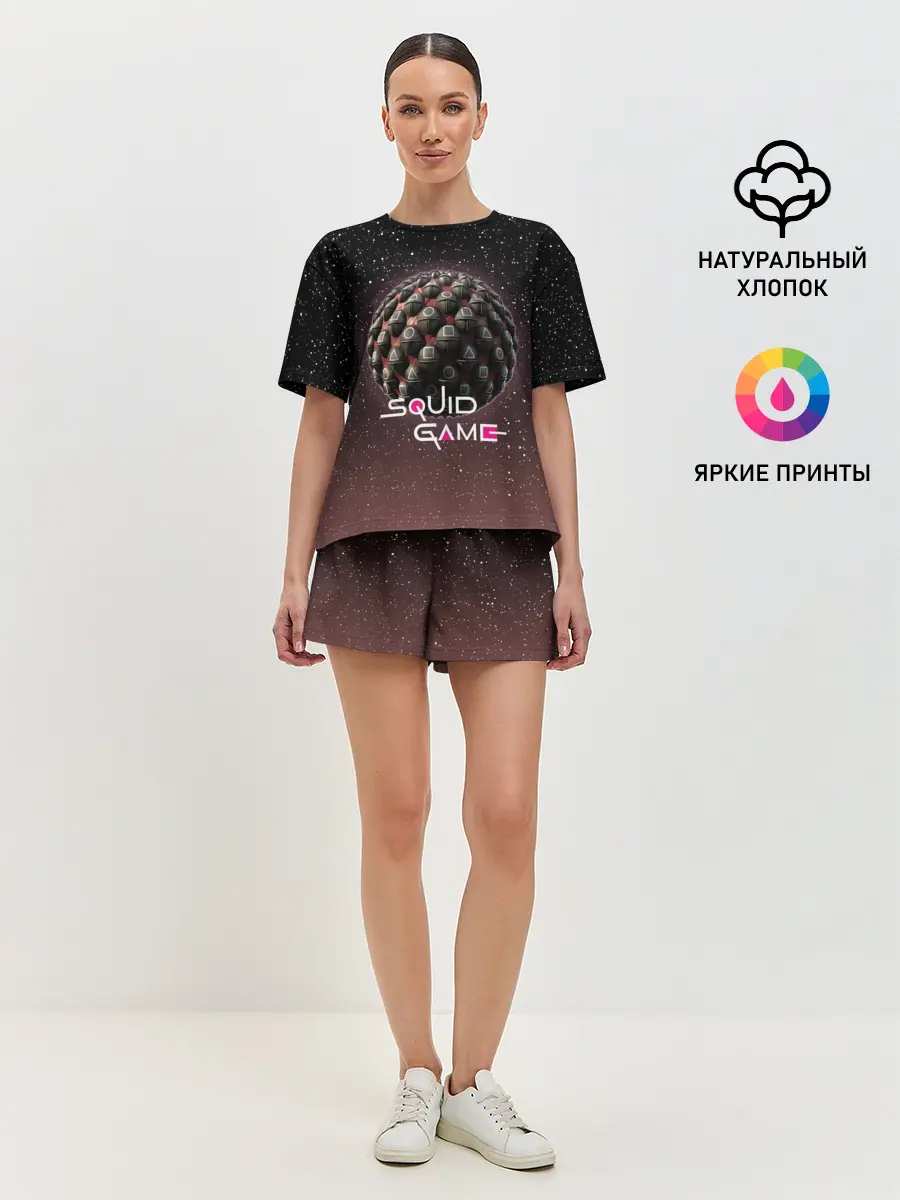 Женская пижама с шортами / ПЛАНЕТА ИГР | ИГРА В КАЛЬМАРА