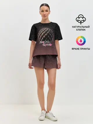 Женская пижама с шортами / ПЛАНЕТА ИГР | ИГРА В КАЛЬМАРА
