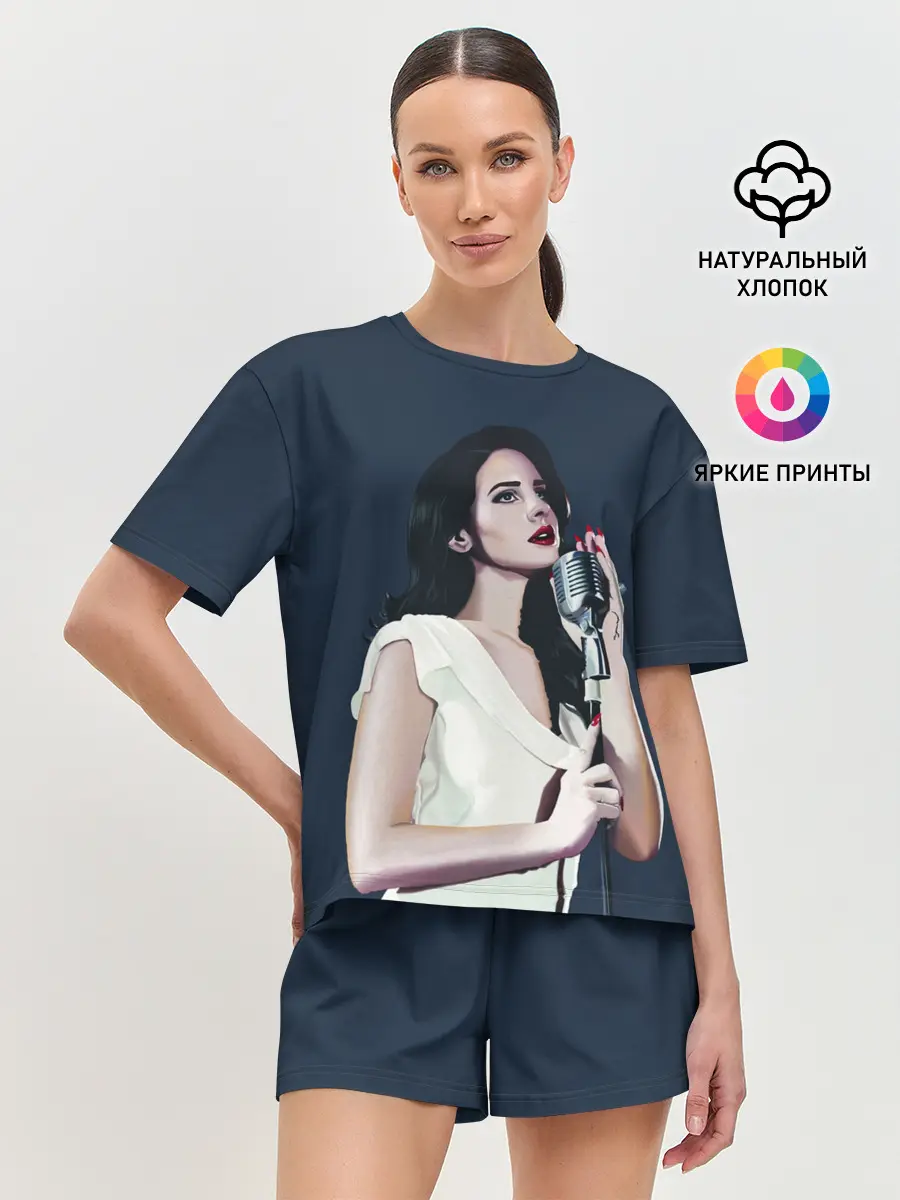 Женская пижама с шортами / Лана с микрофоном