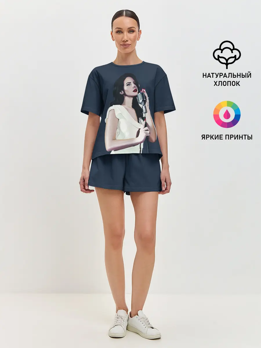 Женская пижама с шортами / Лана с микрофоном