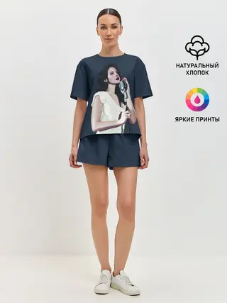 Женская пижама с шортами / Лана с микрофоном
