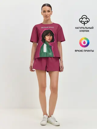 Женская пижама с шортами / Игрок Ojingeo geim.