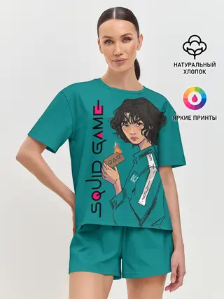 Женская пижама с шортами / Кан Сэ Бёк сжигает визитку