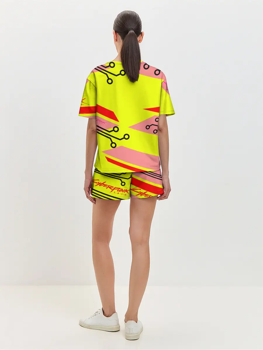 Женская пижама с шортами / Cyberpunk 2077 Киберматрица.