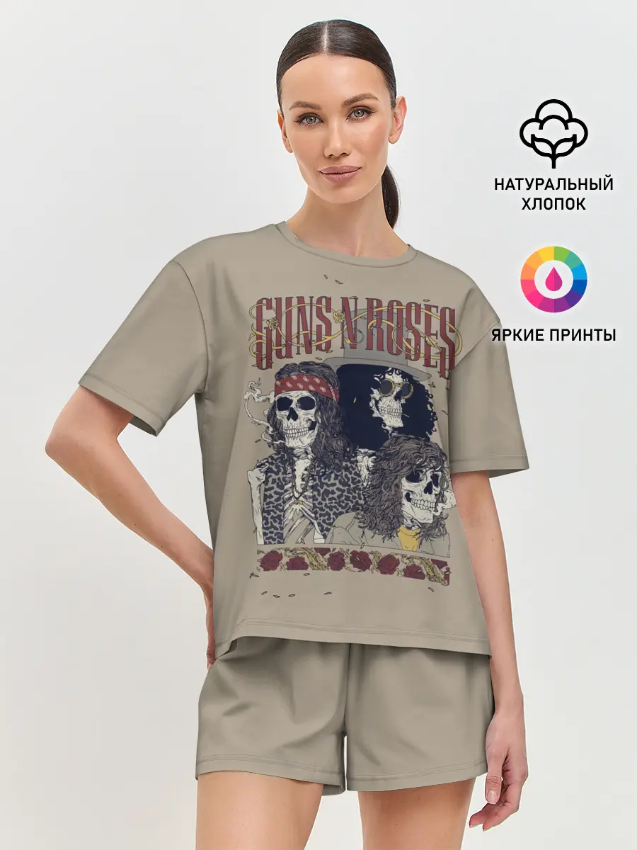 Женская пижама с шортами / GNR Skeletons