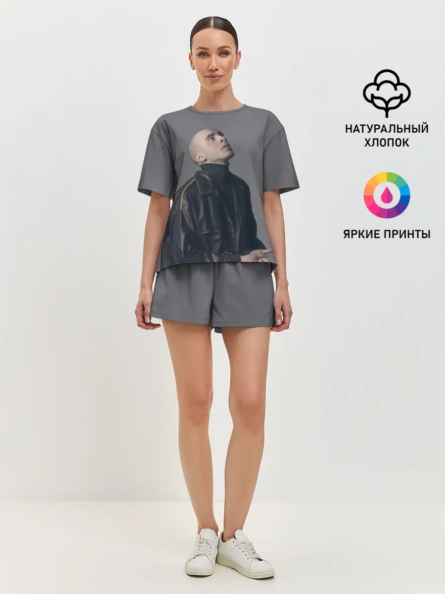 Женская пижама с шортами / Задумчивый Хаски