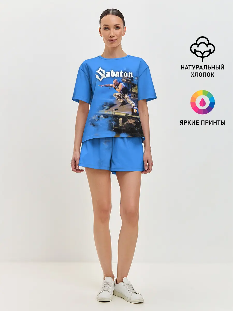 Женская пижама с шортами / Йоаким Броден на танке Sabaton