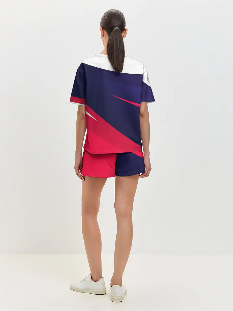 Женская пижама с шортами / MITSUBISHI ТРИКОЛОР