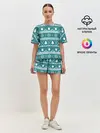Женская пижама с шортами / Узор новогодний