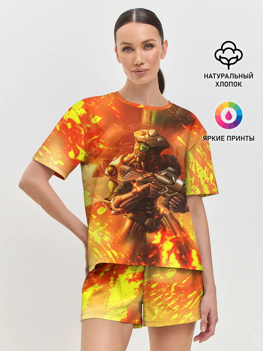 Женская пижама с шортами / Doom ART