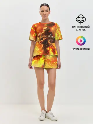 Женская пижама с шортами / Doom ART