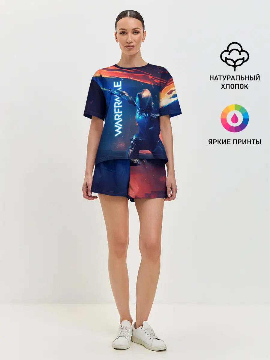 Женская пижама с шортами / WAFRAME NEON KATANA FIRE