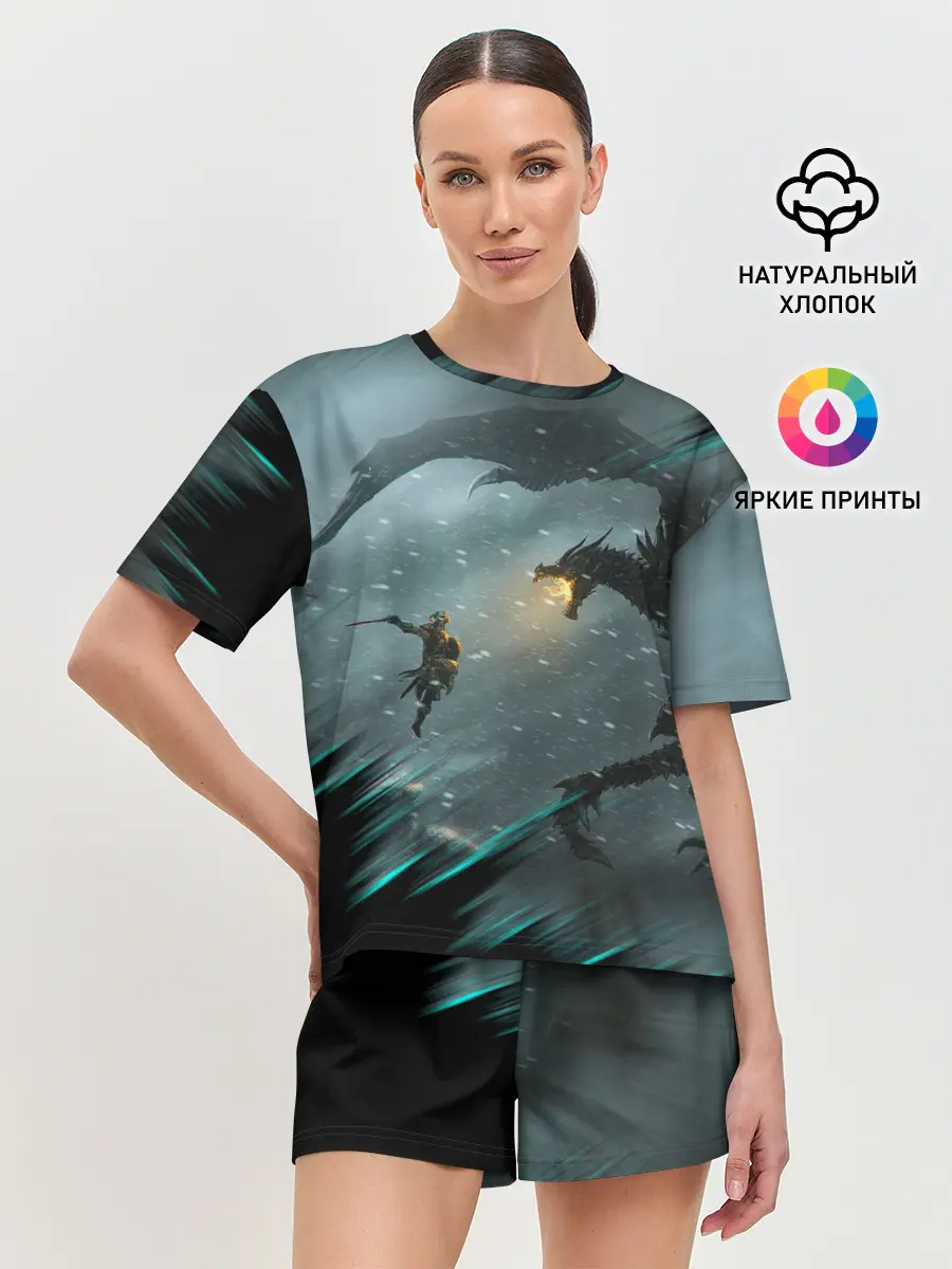 Женская пижама с шортами / TES FUS RO DAH | DRAGON