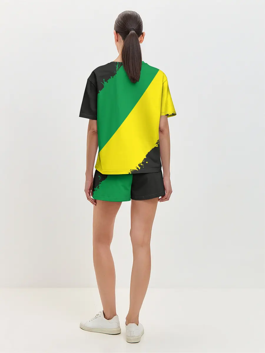 Женская пижама с шортами / JDM GREEN YELLOW LOGO