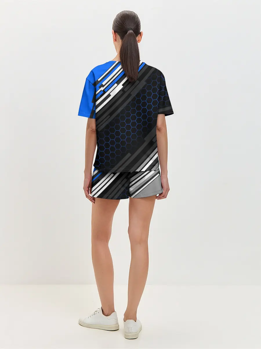 Женская пижама с шортами / TOYOTA SPORT / ЛИНИИ / LINES